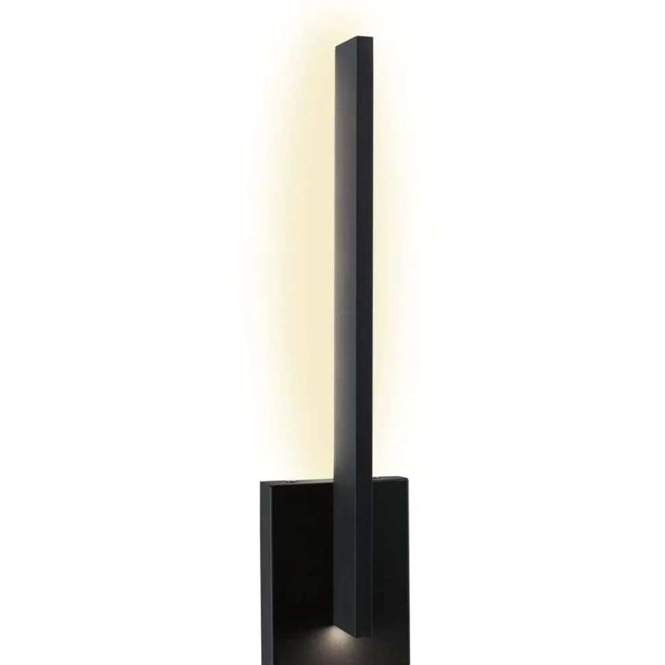 LED-ulkoseinävalaisin Paulmann Levka, IP44, 3000K, antrasiitti