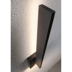 LED-ulkoseinävalaisin Paulmann Levka, IP44, 3000K, antrasiitti