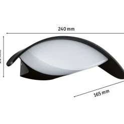 LED-ulkoseinävalaisin Paulmann Mesana, IP44, 24x16.5cm, 3000K, antrasiitti