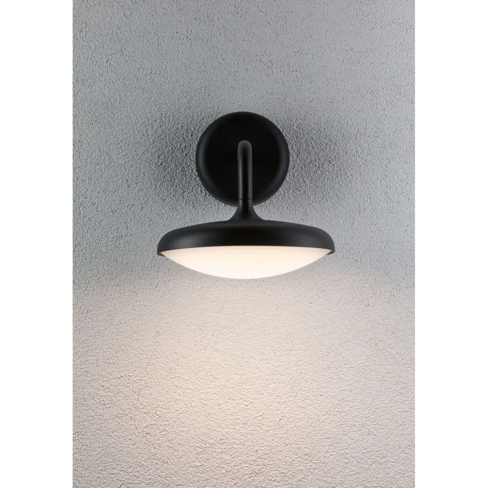 LED-ulkoseinävalaisin Paulmann Nostro, IP44, 18x25cm, 3000K, korroosionkestävä, antrasiitti