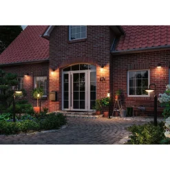 LED-ulkoseinävalaisin Paulmann Nostro, IP44, 18x25cm, 3000K, korroosionkestävä, antrasiitti