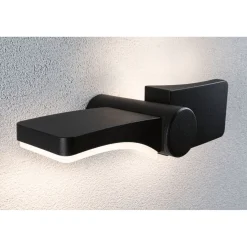 LED-ulkoseinävalaisin Paulmann Pekana, IP44, 30x13cm, 3000K, antrasiitti