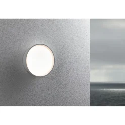 LED-ulkoseinävalaisin Paulmann Platomo, IP44, 18cm, 3000K, korroosionkestävä, valkoinen