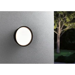 LED-ulkoseinävalaisin Paulmann Platomo, IP44, 18cm, 3000K, korroosionkestävä, valkoinen