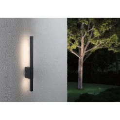 LED-ulkoseinävalaisin Paulmann Stan, IP44, 60cm, 3000K, korroosionkestävä, antrasiitti