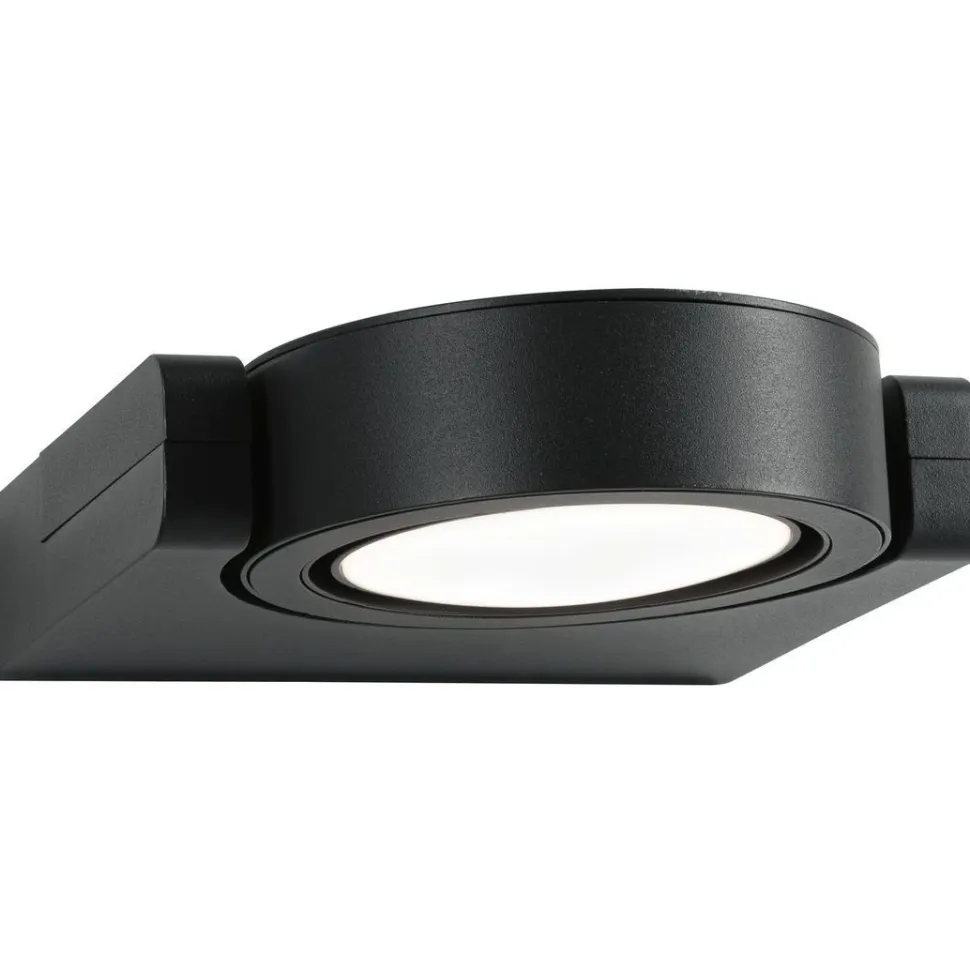 LED-ulkoseinävalaisin Paulmann Swivea, IP44, 18.3x20.6cm, 3000K, antrasiitti