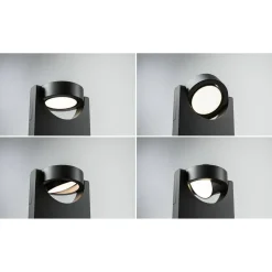 LED-ulkoseinävalaisin Paulmann Swivea, IP44, 18.3x20.6cm, 3000K, antrasiitti