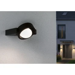 LED-ulkoseinävalaisin Paulmann Swivea, IP44, 18.3x20.6cm, 3000K, antrasiitti
