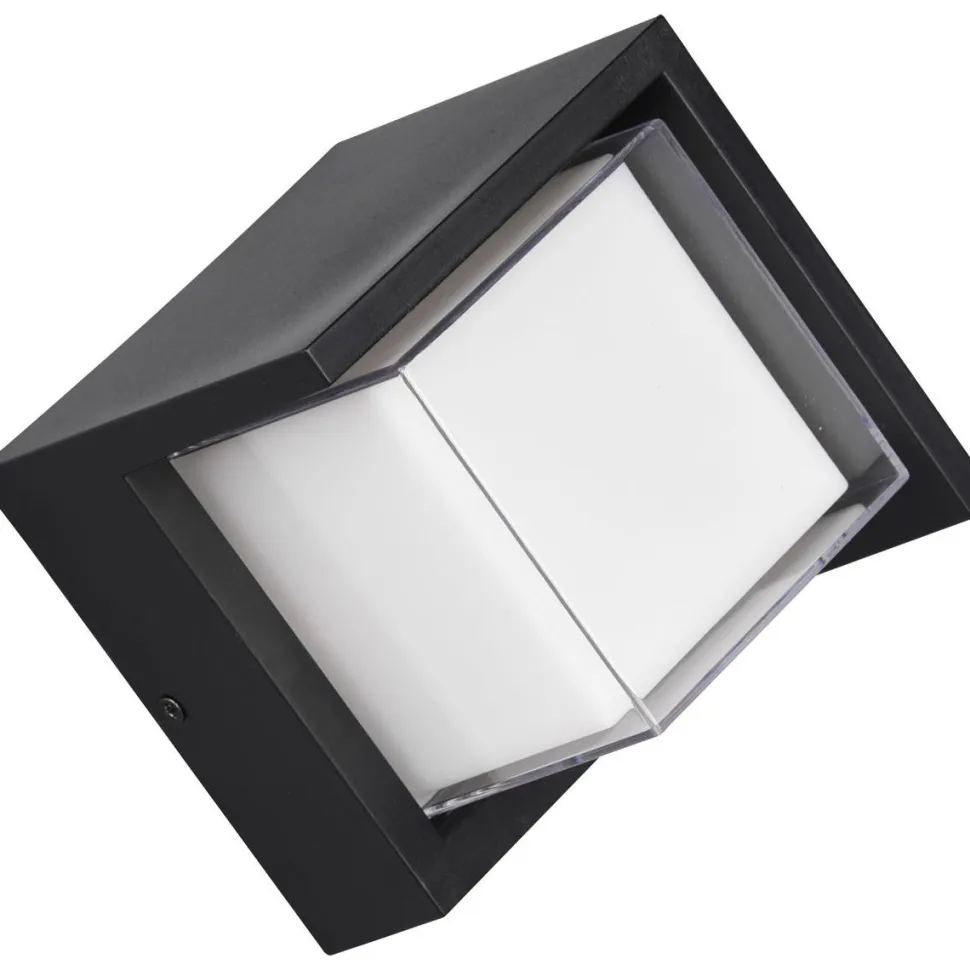 LED-ulkoseinävalaisin Trio Puno neliö mattamusta