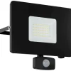 LED-ulkoseinävalaisin/-valonheitin Eglo Faedo 200x205 mm liiketunnistimella musta