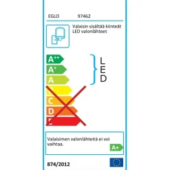 LED-ulkoseinävalaisin/-valonheitin Eglo Faedo 190x175 mm liiketunnistimella musta