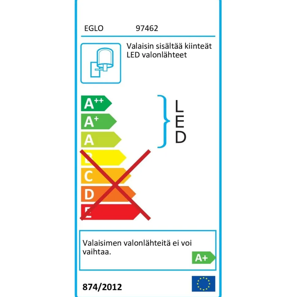 LED-ulkoseinävalaisin/-valonheitin Eglo Faedo 190x175 mm liiketunnistimella musta