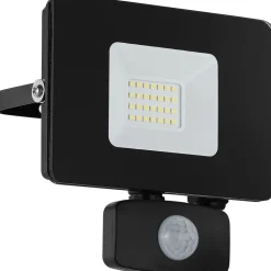 LED-ulkoseinävalaisin/-valonheitin Eglo Faedo 140x130 mm liiketunnistimella musta