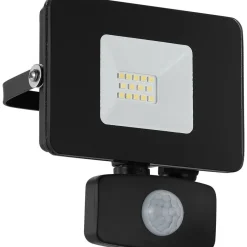 LED-ulkoseinävalaisin/-valonheitin Eglo Faedo 135x110 mm liiketunnistimella musta