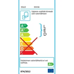 LED-ulkoseinävalaisin/-valonheitin Eglo Faedo 135x110 mm liiketunnistimella valkoinen