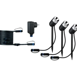 LED-Ulkospottivalaisimen lisäsarja Paulmann Plug & Shine SpotPike 3-osainen
