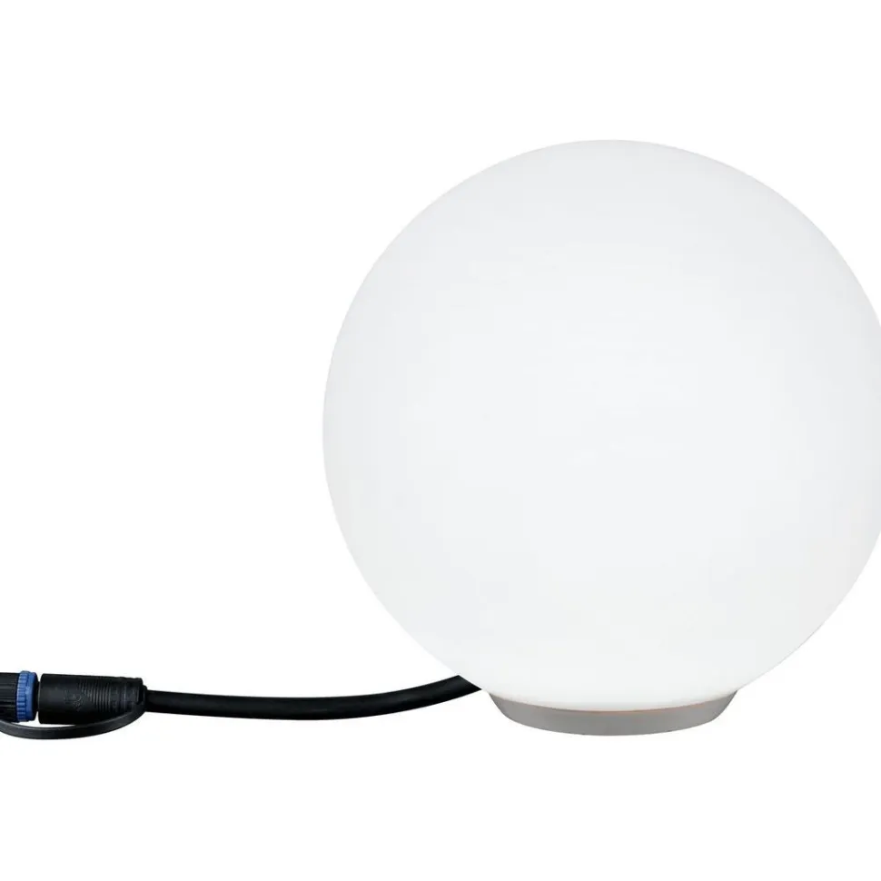 LED-ulkovalaisin Paulmann Plug & Shine Globe, Smart Home Zigbee 3.0, IP65, RGBW+, valkoinen