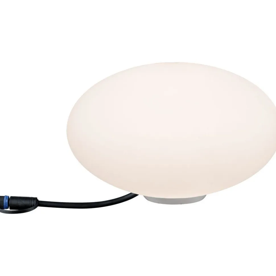 LED-ulkovalaisin Paulmann Plug & Shine Stone, IP67, 3000K, valkoinen