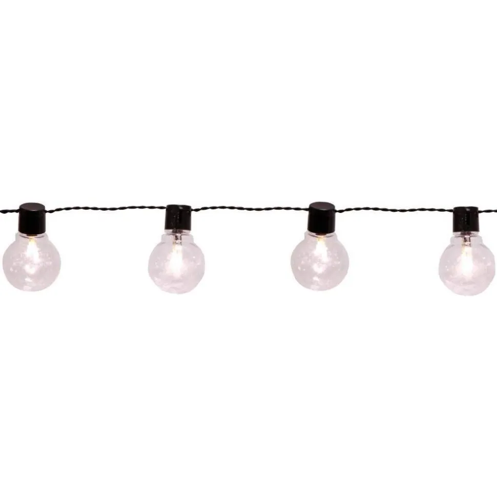LED-ulkovalosarja Eglo Partaj, 16-osainen, musta/kirkas