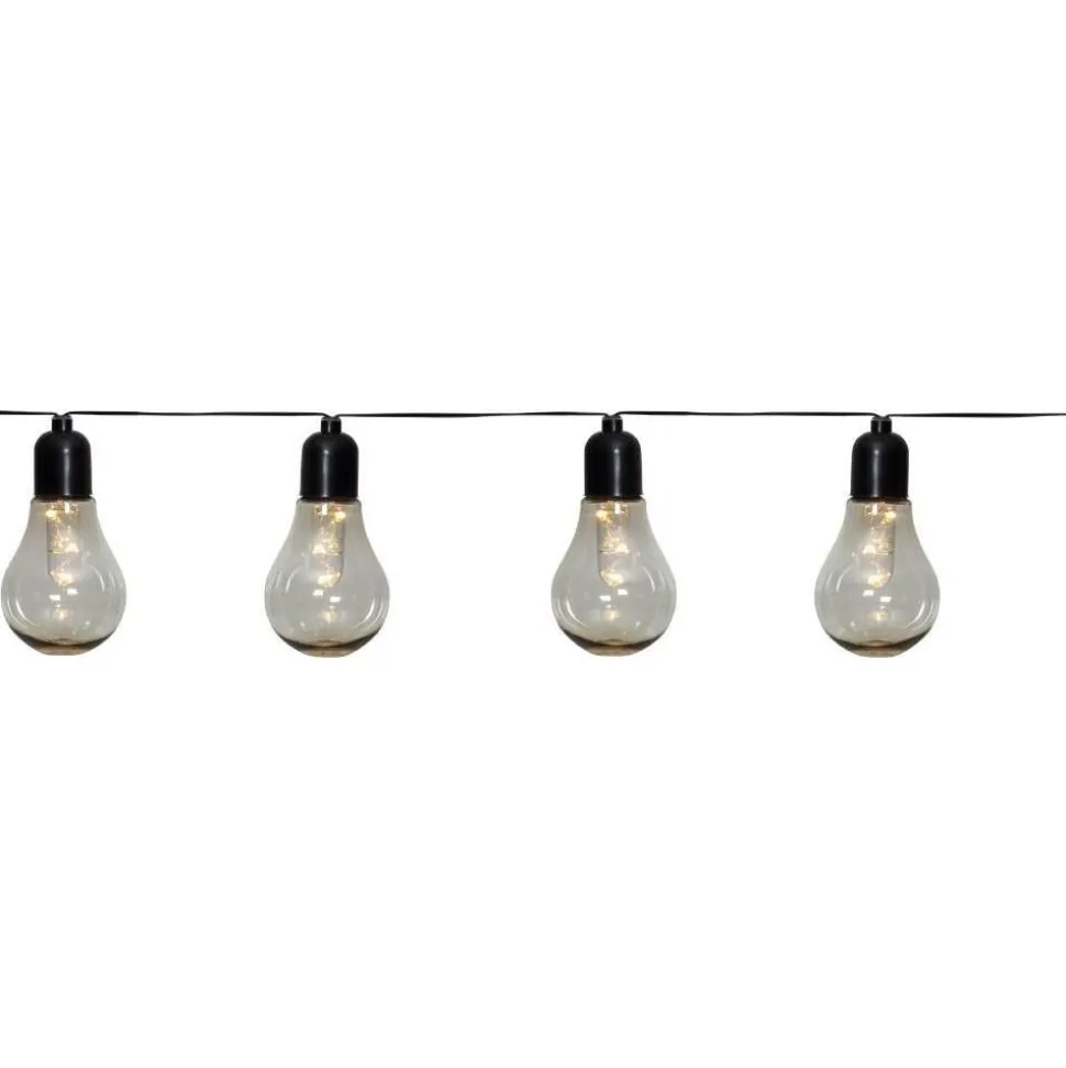 LED-ulkovalosarja Eglo Libisa, 10-osainen, musta/kirkas