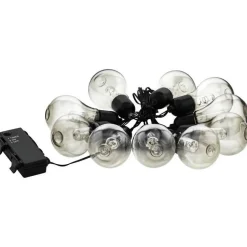 LED-ulkovalosarja Eglo Libisa, 10-osainen, musta/kirkas