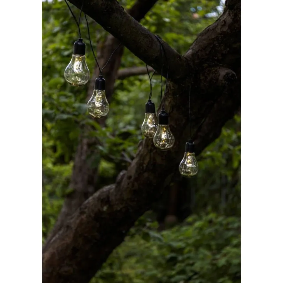 LED-ulkovalosarja Eglo Libisa, 10-osainen, musta/kirkas