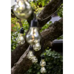 LED-ulkovalosarja Eglo Libisa, 10-osainen, musta/kirkas