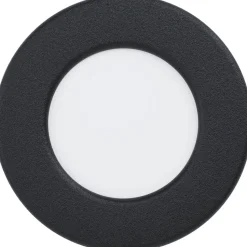 LED-Upotettava plafondi Eglo Fueva 5 Ø8,6cm 4000K musta pyöreä