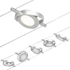 LED-Vaijerivalaisinsetti Paulmann RoundMac 5 valaisinta + muuntaja + vaijeri mattamusta