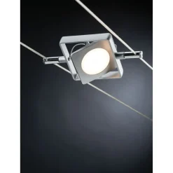 LED-vaijerivalaisinsetti Pailmann MacLED Basic, 2700K, neljä valaisinta, mattakromi