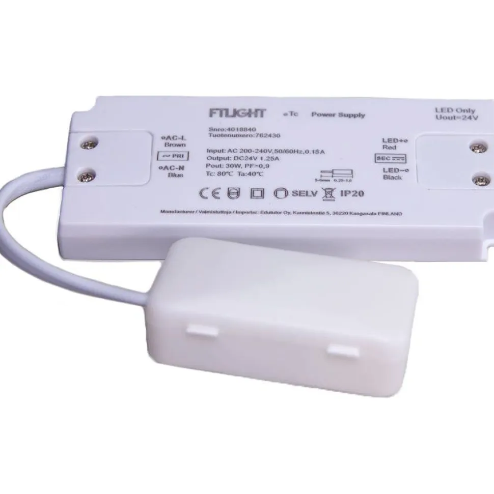 LED-vakiojännitelähde FTLIGHT 30W 24V IP20
