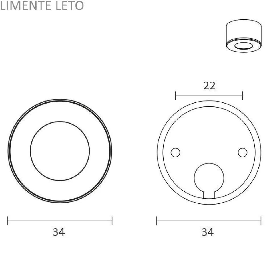 LED-valaisin Limente LED-LETO, erillisvalaisin, 4000K, RST-look
