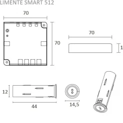 LED-valaisinsetti aamiaiskaappiin Limente Profil virtalähde 4000K 3x57cm vaaka IP20 24V alumiini