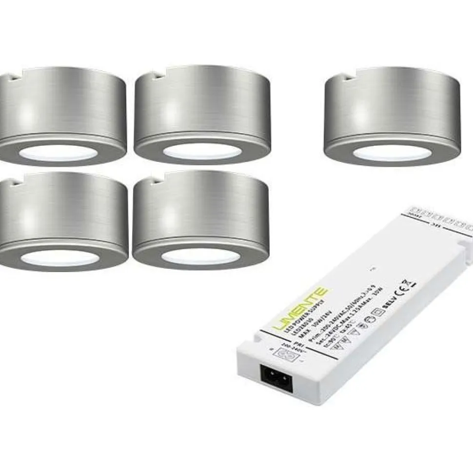 LED-valaisinsetti Limente LED-LETO, 5 kpl, 4000K, RST-look