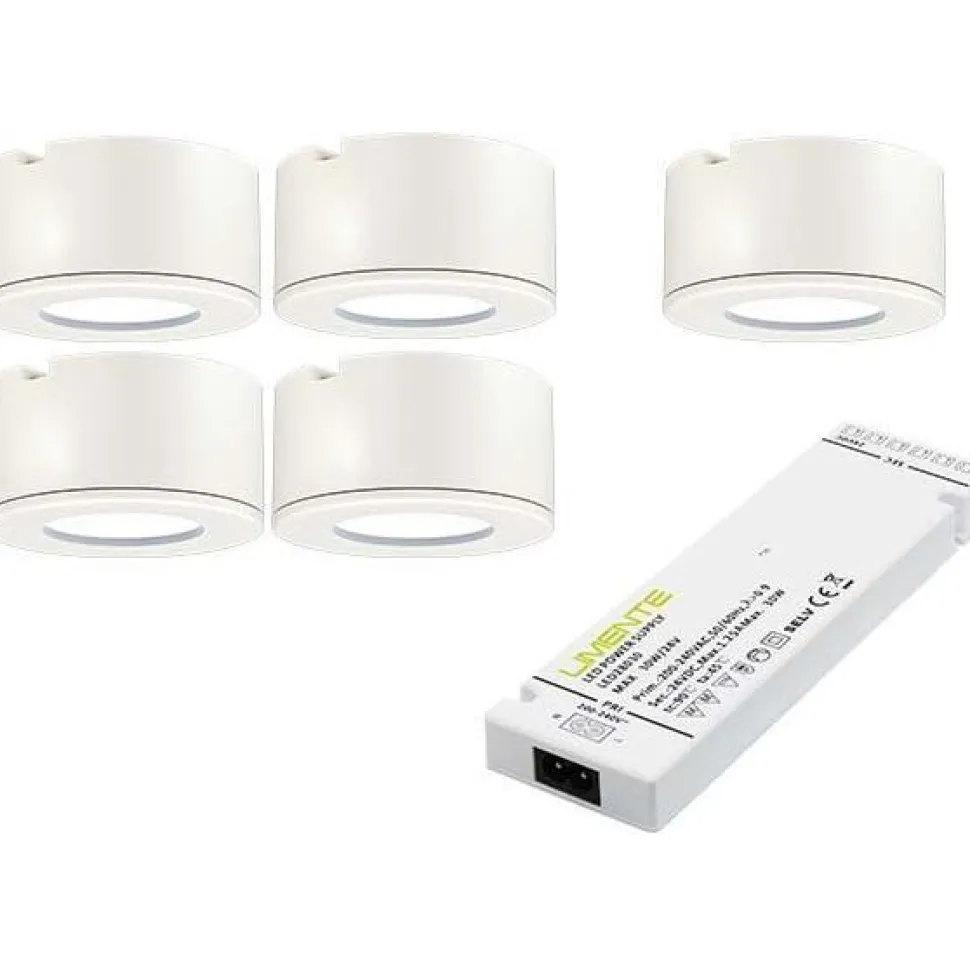 LED-valaisinsetti Limente LED-LETO, 5 kpl, 4000K, RST-look