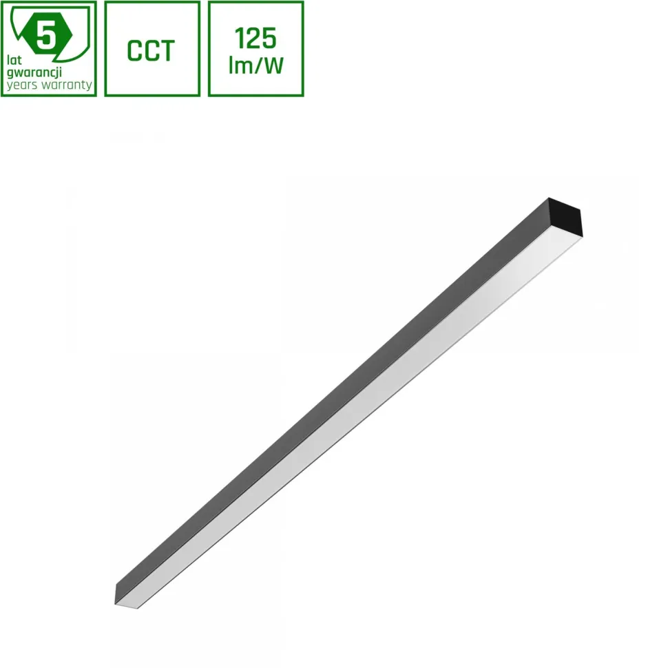 LED-valaisin Spectrum Allday Basic 40W CCT 1203x42x37mm musta