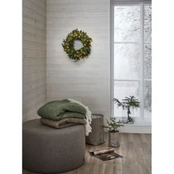 LED-valaistu havukranssi Star Trading Greyland, 55cm, vihreä