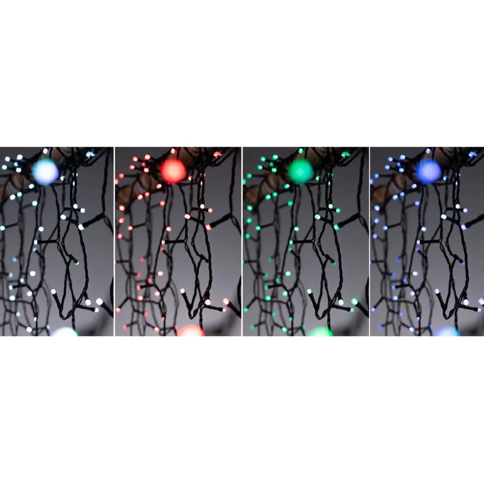 LED-valoketju Paulmann Plug & Shine Yuna, RGB, 7.4m, IP44, 3W, musta