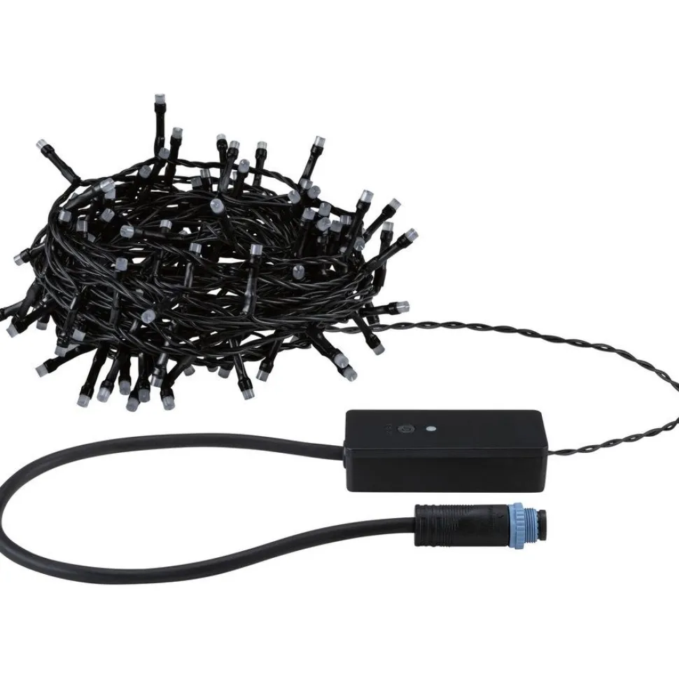 LED-valoketju Paulmann Plug & Shine Yuna, RGB, 7.4m, IP44, 3W, musta