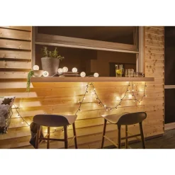 LED-valoketju Paulmann Fairy lights, IP44, 3.6m, 3000K, paristokäyttöinen, valkoinen
