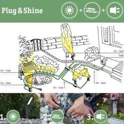 LED-valoketjusetti Paulmann Plug & Shine Naima, 3000K, 5.8m
