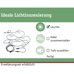 LED-valoketjusetti Paulmann Plug & Shine Naima, 3000K, 5.8m