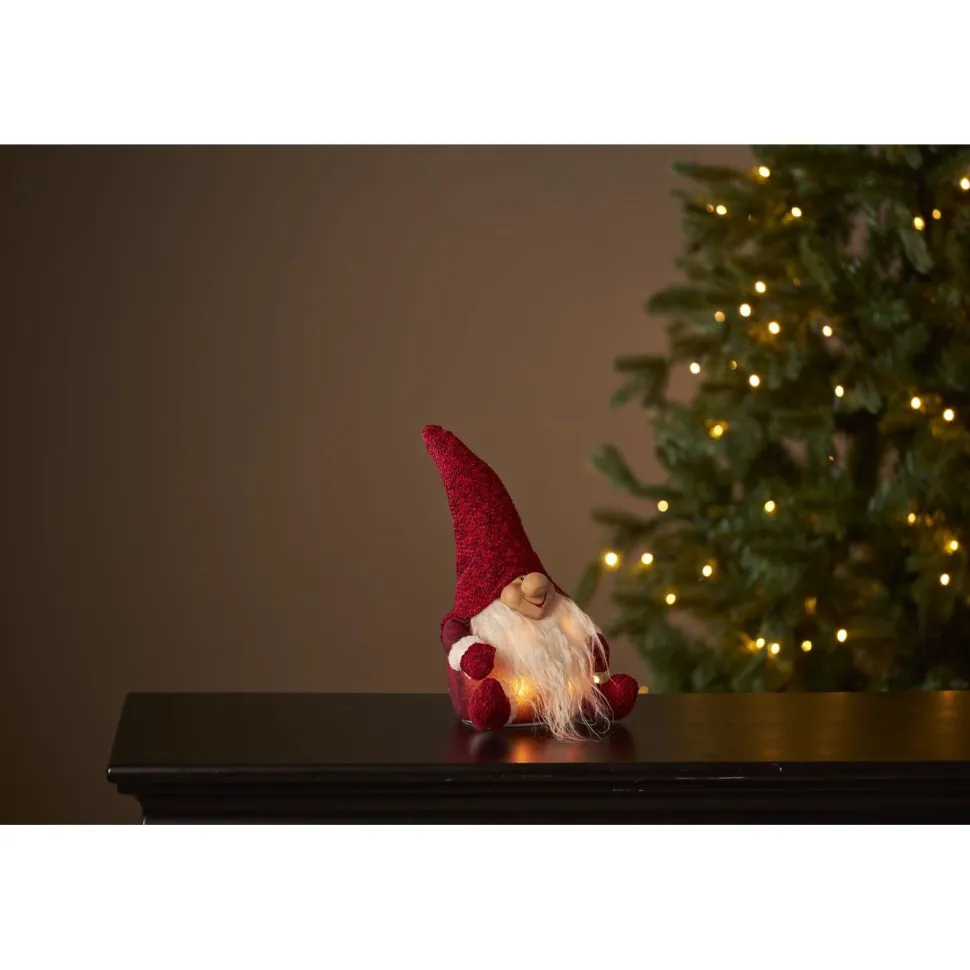 LED-valokoriste Star Trading Joylight tonttu, 34cm, punainen