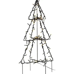 LED-valokoriste Star Trading Foldy 3D kuusi, 50cm, musta