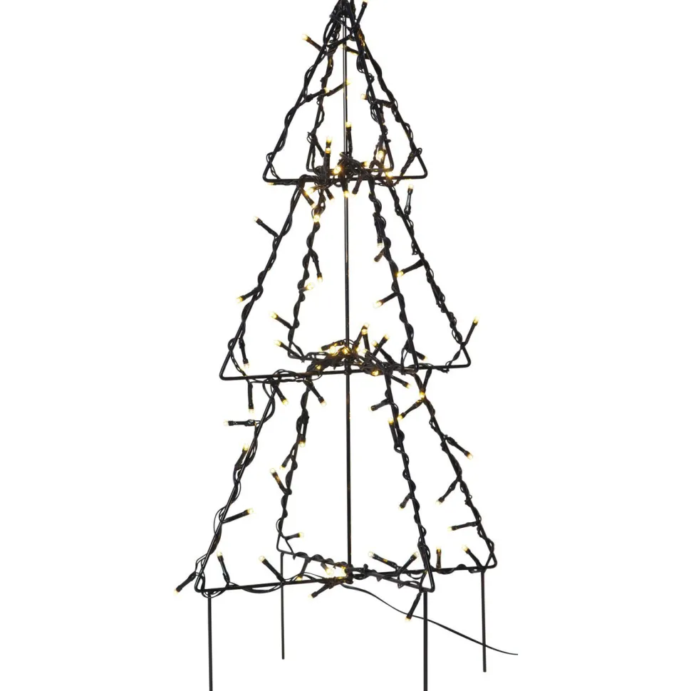 LED-valokoriste Star Trading Foldy 3D kuusi, 50cm, musta
