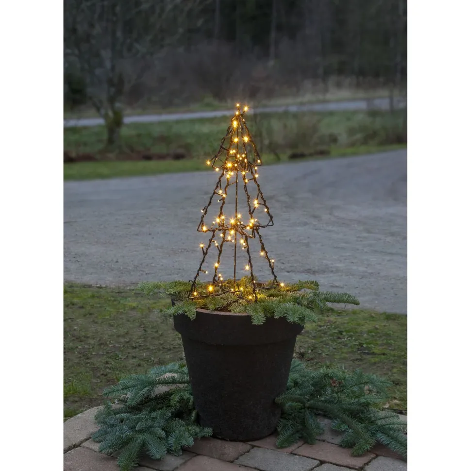 LED-valokoriste Star Trading Foldy 3D kuusi, 50cm, musta