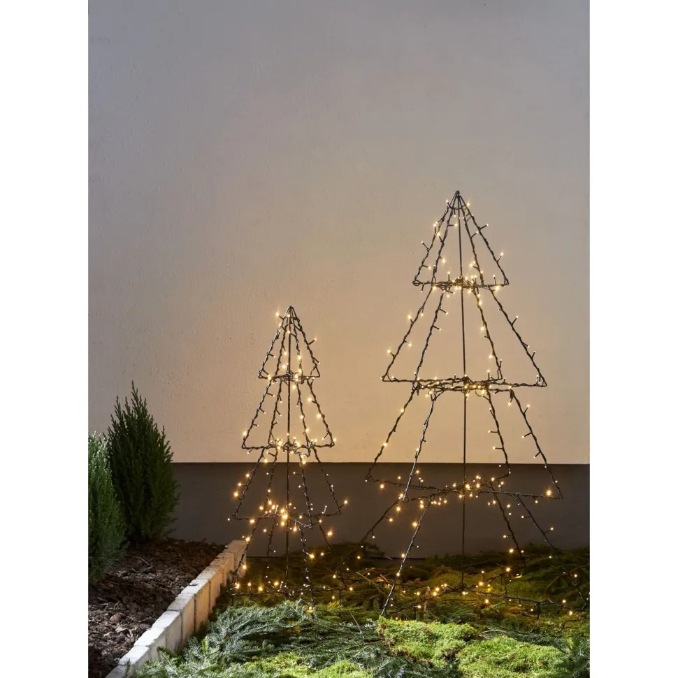 LED-valokoriste Star Trading Foldy 3D kuusi, 50cm, musta