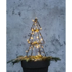 LED-valokoriste Star Trading Foldy 3D kuusi, 50cm, musta