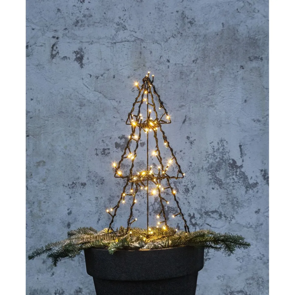 LED-valokoriste Star Trading Foldy 3D kuusi, 50cm, musta