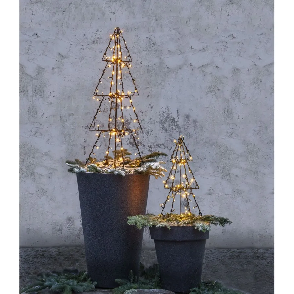 LED-valokoriste Star Trading Foldy 3D kuusi, 50cm, musta